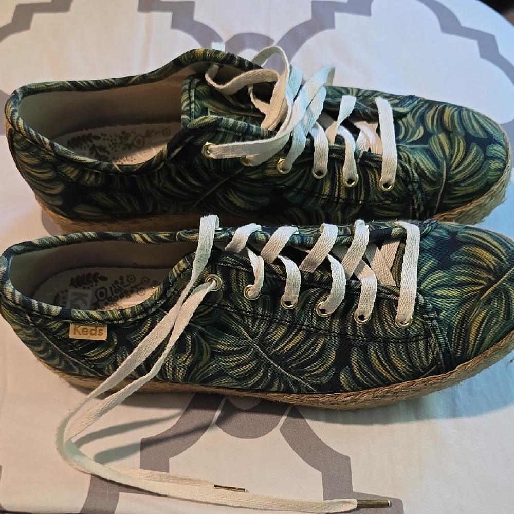 Keds Tropical Leaf Pattern Sneakers